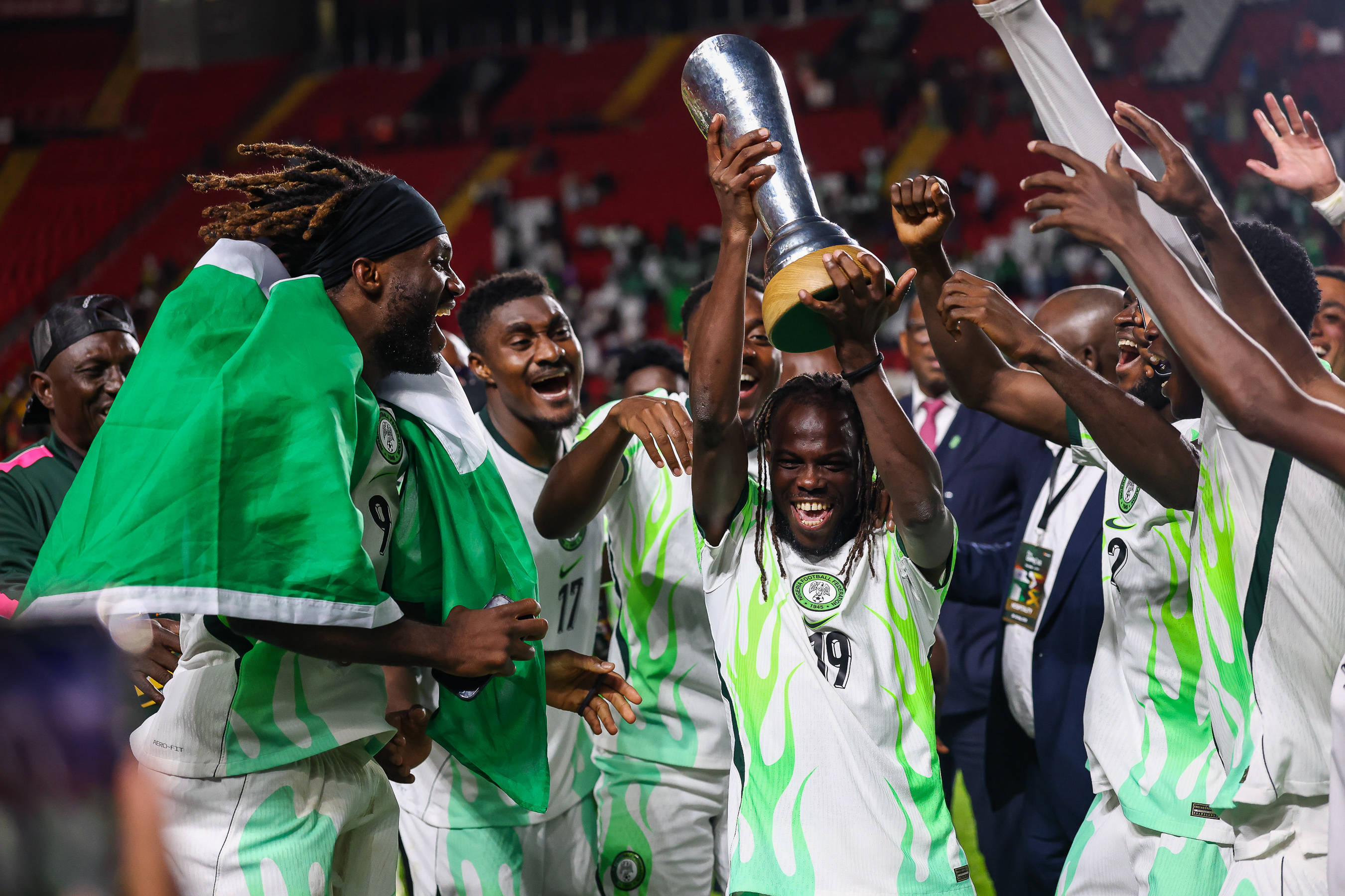Super Eagles with the Unity Cup